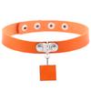Harajuku Geometric Square Choker, Block Pendant PU Leather Short Clavicle Necklace