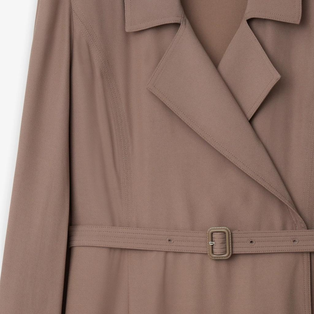 Burberry Long Sleeved Dress Women's Gray 80843041