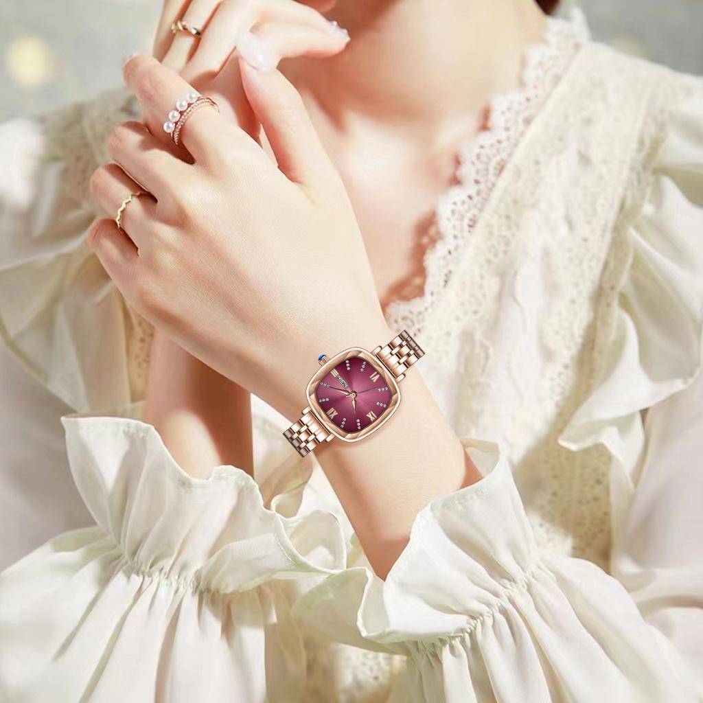 Ultra Thin Watches for Women New Minimalist Rose Gold Watches for Women Custom Square Design  Watch Manufacturers