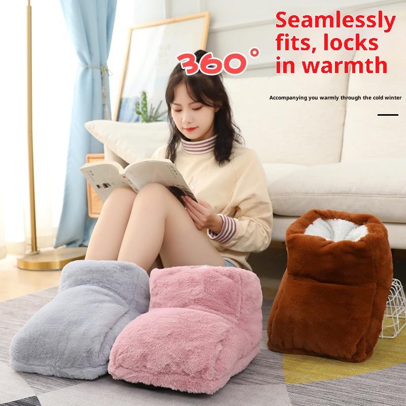 Usb Electric Heater Foot Warmer Heated Comfort Plush Cushion Couple Warm Foot Cover Feet Heating Pads For Home Sleeping