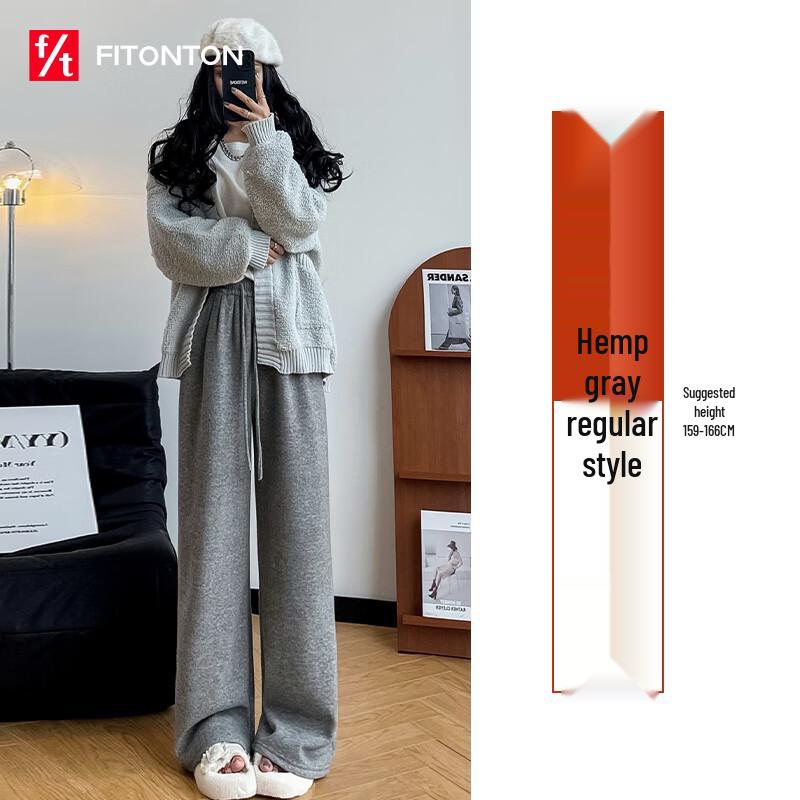 FitonTon Women's High-Waist Wide Leg Casual Pants