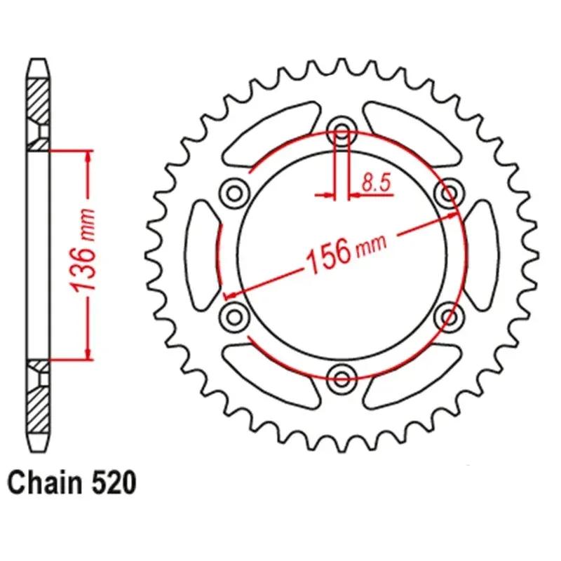 LOPOR 520 CNC 14T 43T Front Rear Motorcycle Sprocket For Suzuki DR350 S-L M N P SK42B DR350S DR 350 1990-1993