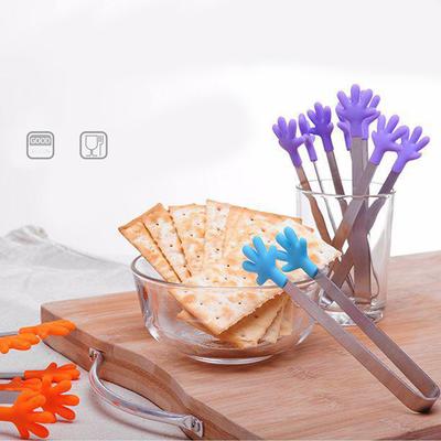 1 Stück kreativer Mini-Silikon-Lebensmittelclip, quadratischer Zuckerclip, Keks-Snack-Clip, Palm-Dessert-Eiswürfel-Clip, kleiner Eisgitter-Clip, Küchenhelfer