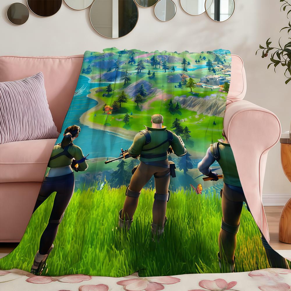 Game F-FORTNITES-ES Blanket Soft Warm Furry Throw Super Kids Toys Bed Sofa Car Cradle