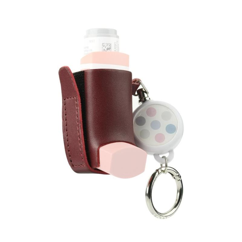 Asthmatic Inhaler Storage Pouches With Adjustable Strap Compacts Organizers Keychains Holder PU Travel Pouches for Kids and Adults