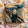 Edvard Munch The Scream Abstract Cushion Cover Plush Fabric Soft Double-Sided Printed Sofa Warm Winter Home Gift Pillow Cover