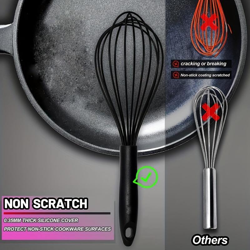 Nonstick Cookware High Heat Easy to Clean Egg Beater, Good Grip Design for Cooking, Whisking, Frothing And Stirring