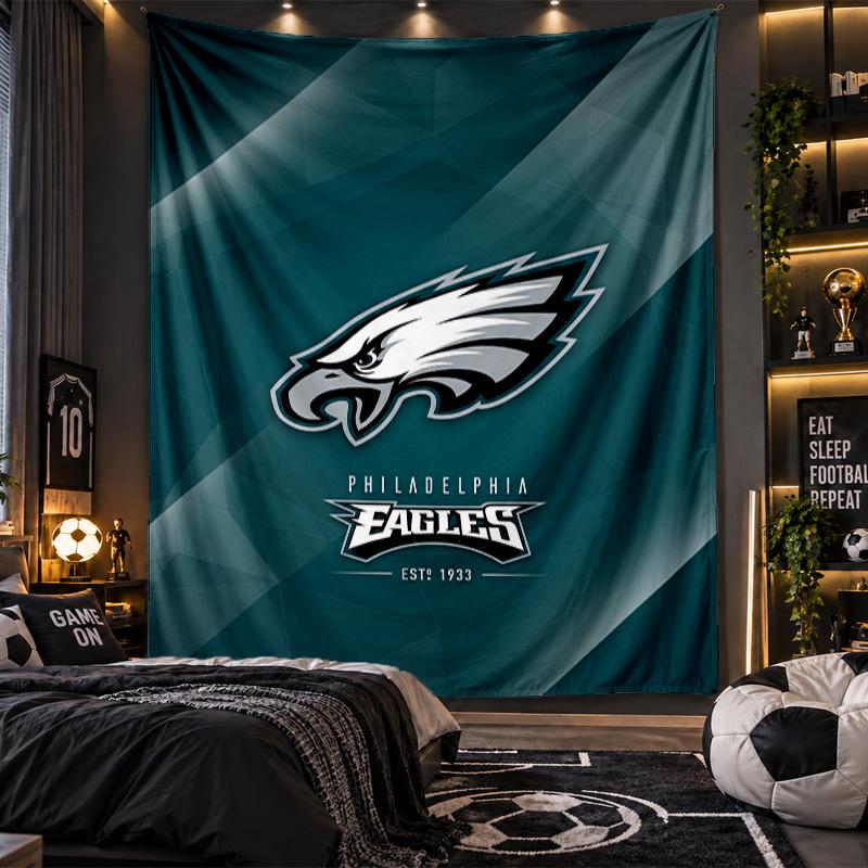 Wandbehang Wandteppich Philadelphia Eagles Druck Stoff für Wohnzimmer Schlafzimmer Heimdekoration
