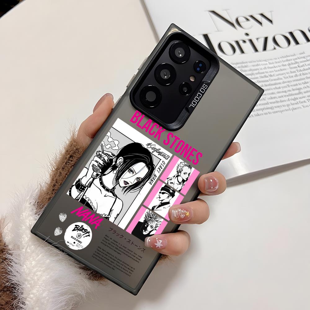 

Cool Anime Girl Nana Phone Case For Samsung Galaxy S25 Edge S24 S23 S22 S21 S20 Ultra Funda Silicone Silver Cover Galaxy S23