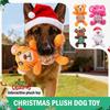 Christmas Plush Dog Toy With Squeaker Holiday Chew Toy For Small And Medium Dogs, Soft Interactive Stuffed Animal For Teething Puppies, Perfe