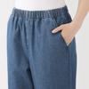 MUJI Washed Denim Easy Tapered Dark Size BE1VNA6S Women's Pants, Navy, S,