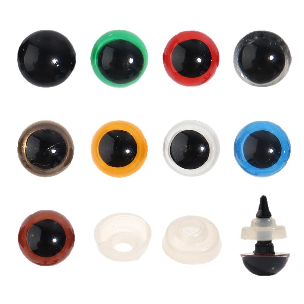 Handgefertigte zweifarbige Cartoon-Puppenaugen – Rote Kristallpupillen-Accessoire