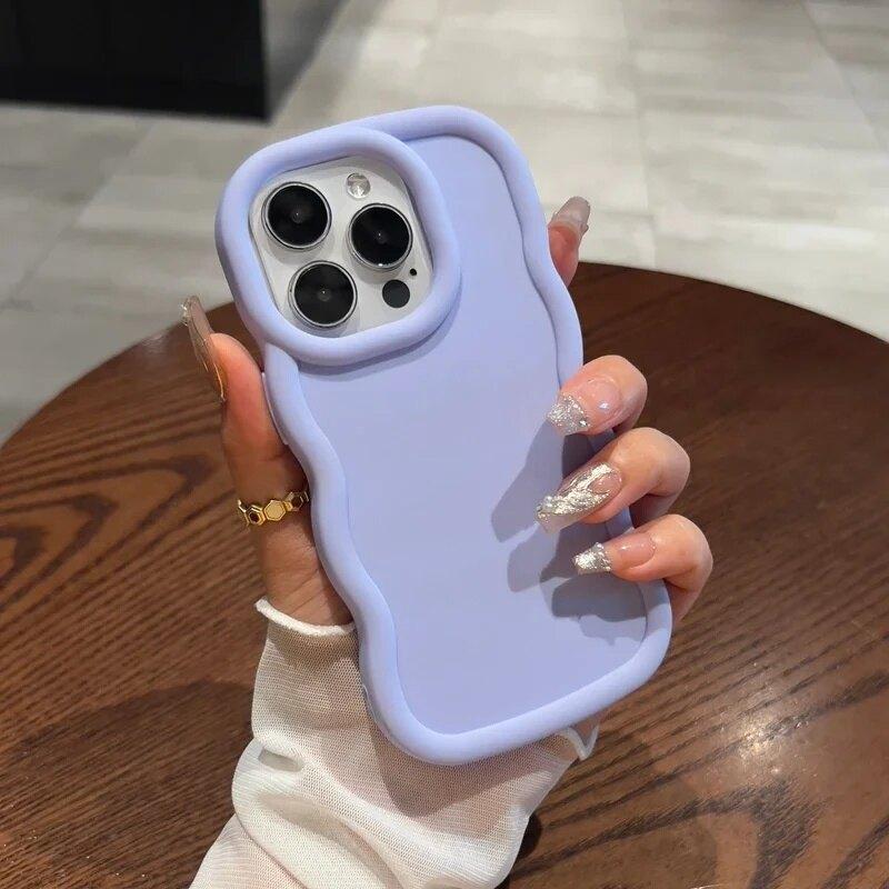 Case For Xiaomi Poco M7 PRO 5G F7 X6 X7 Pro X5 X3 M3 M4 M6 Mi 14 14T Pro Candy Solid Color Bumper Wave Side Silicone Cover