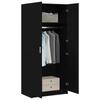 Wardrobe with Door Black Oak Effect 80 X 50.5 X 180 Cm