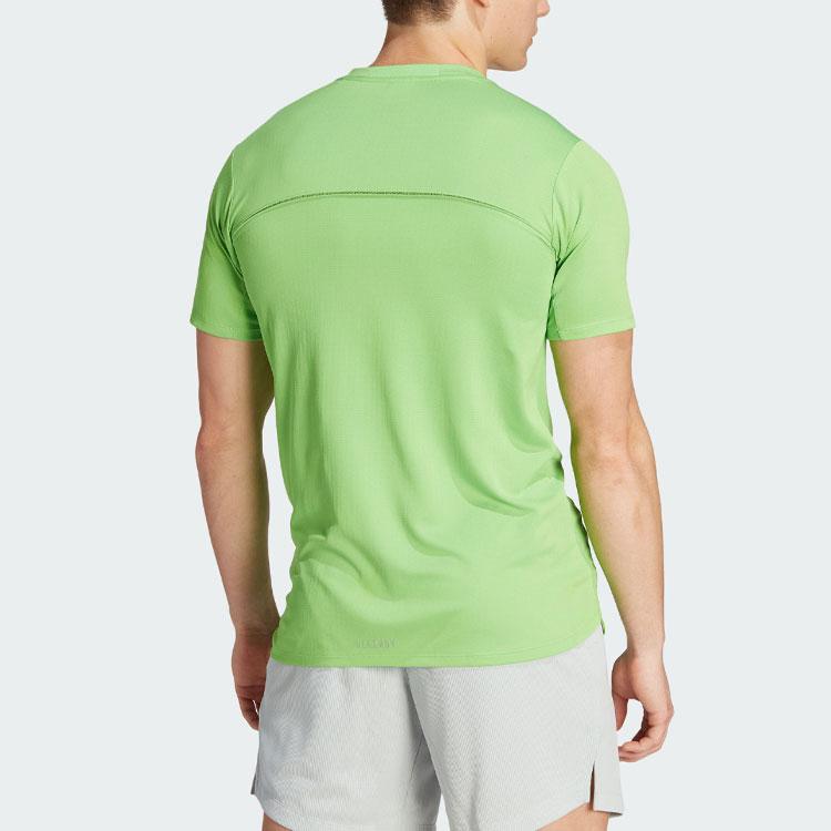 Adidas Designed 4 Heat.Rdy Hiit Tee Solid Color Athletic Slim Fit Short Sleeve T-Shirt Men Tops Green IM1119