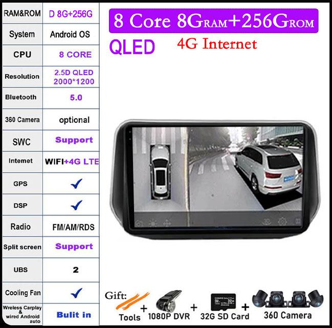 10.1 Lnch For Hyundai Santa Fe IX45 2018 2019 2020 Car Video CarPlay Stereo GPS Navigation Autoradio Multimedia Auto