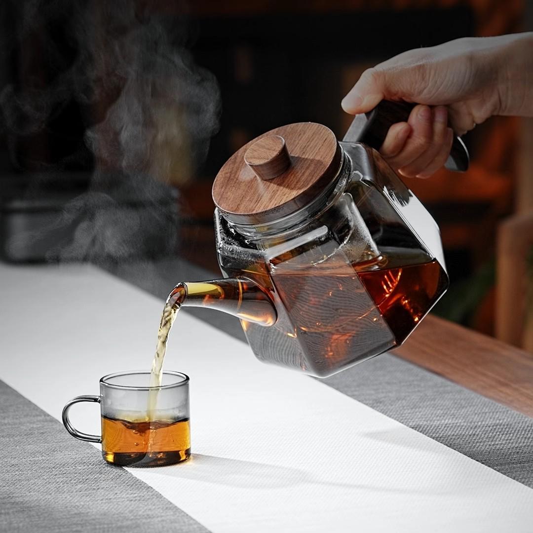 

Жаростойкий утолщенный стеклянный чайник с боковой ручкой - Большой емкости боросиликатный чайник для электрических керамических плит, чайный сервиз