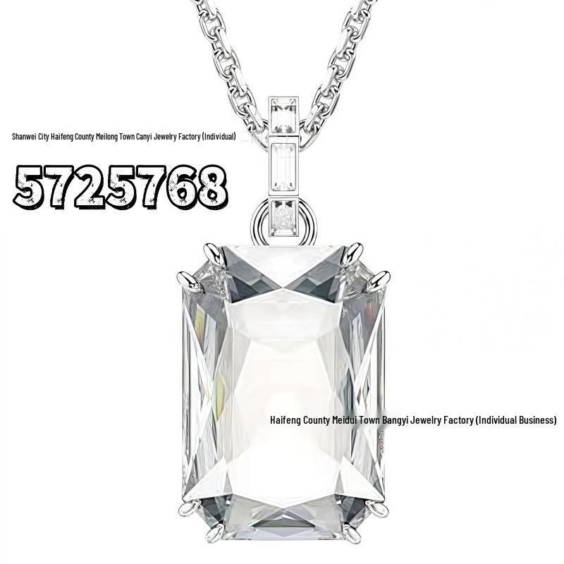 Shi Family Exquisite Purple Octagonal Rhinestone Necklace & Choker Bracelet Set