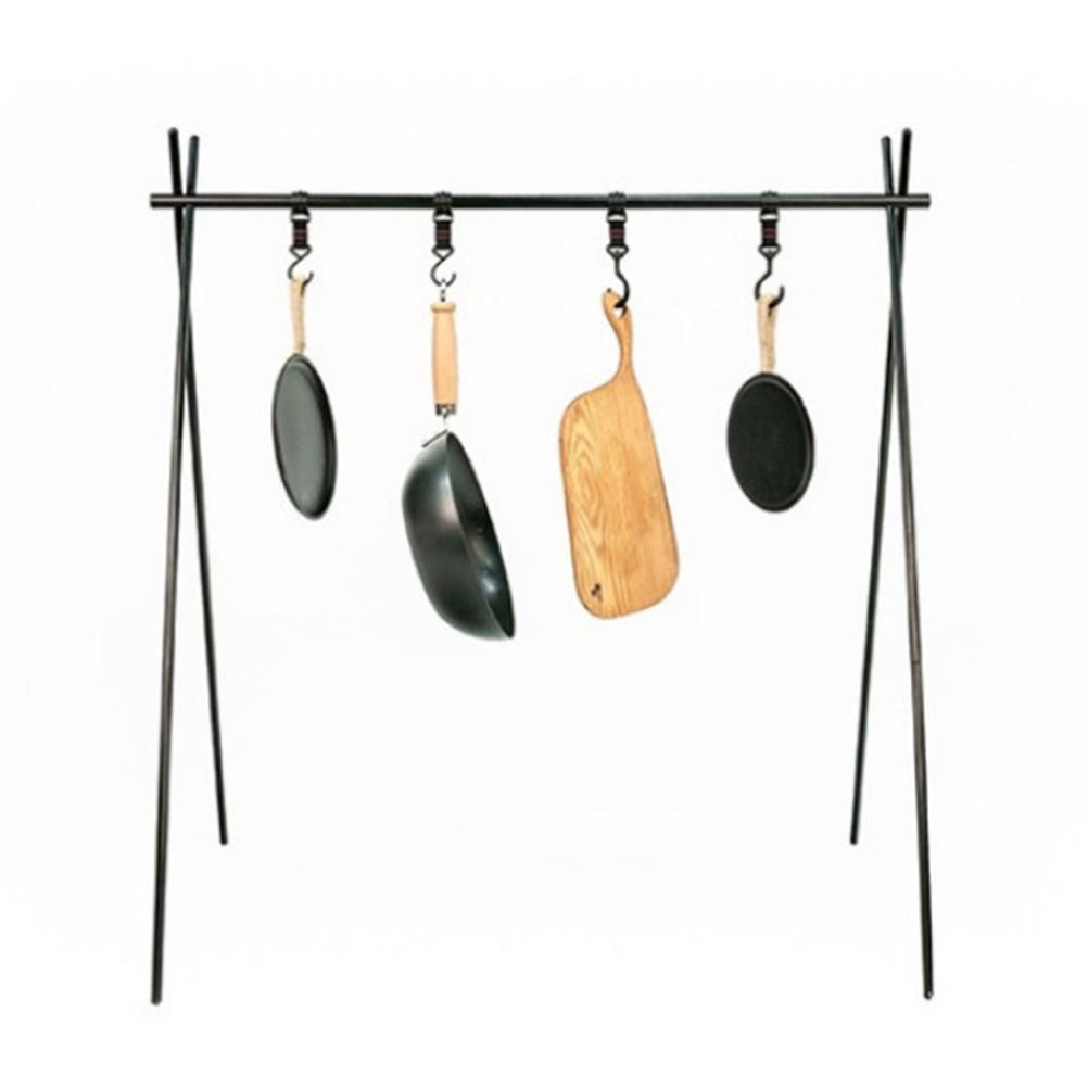 Folding Hanging Rack Travel Camping Shelf Triangle Rack Assembly Storage Picnic Rack