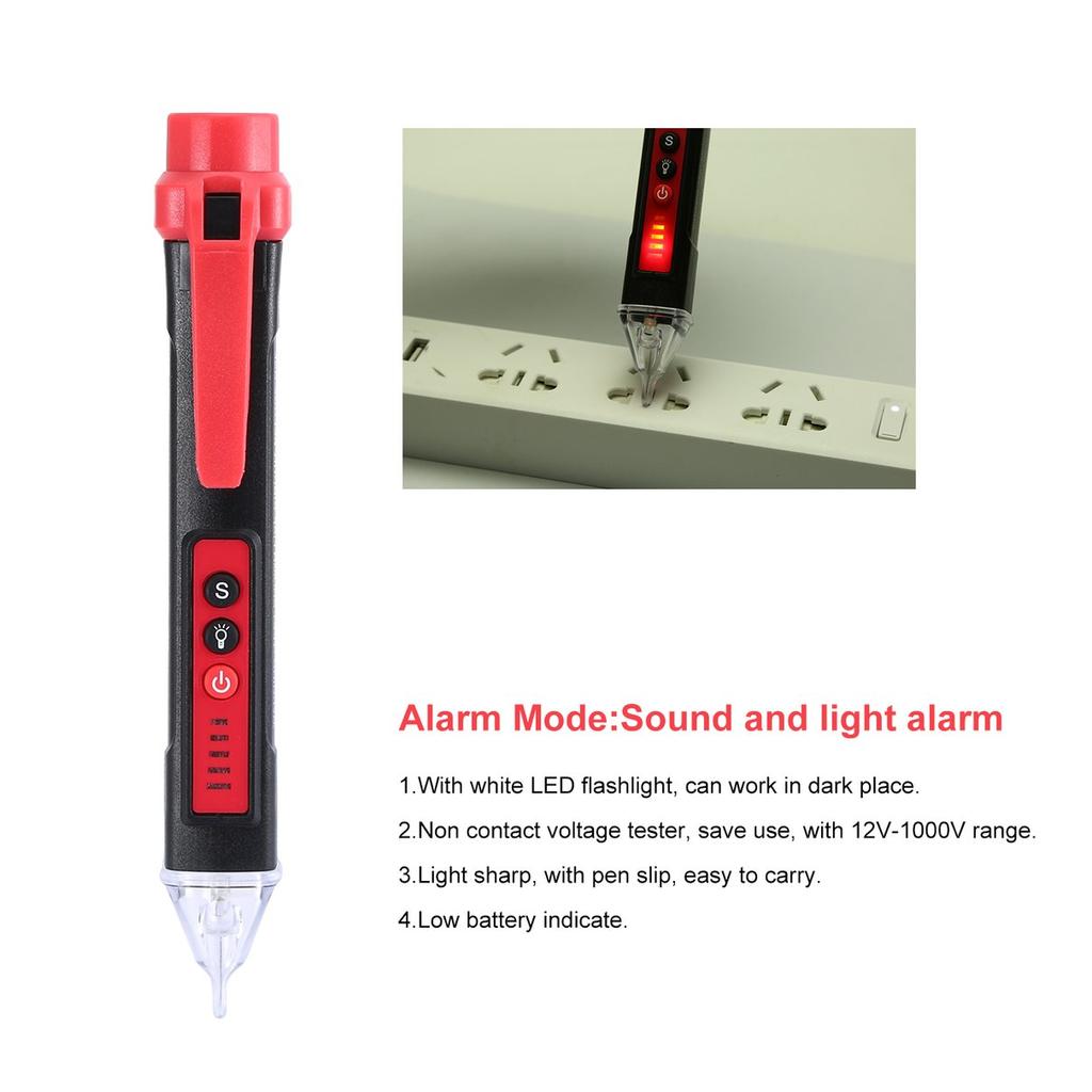 Non Contact High Precision Circuit Detector Smart Electroscope Voltage Tester Pen for Electrician with Alarm Mode Non Contact High Precision Circuit Detector Smart Electroscope Voltage Tester Pen for Electrician with Alarm Mode