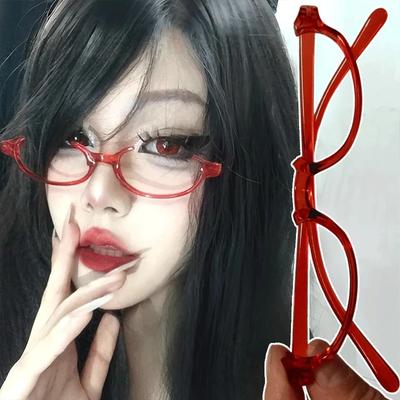 Anime postava Kamishiro Rize Cosplay Červené brýle Akemi Homura Role Play Polorámové brýle bez čoček Doplňky Brýle