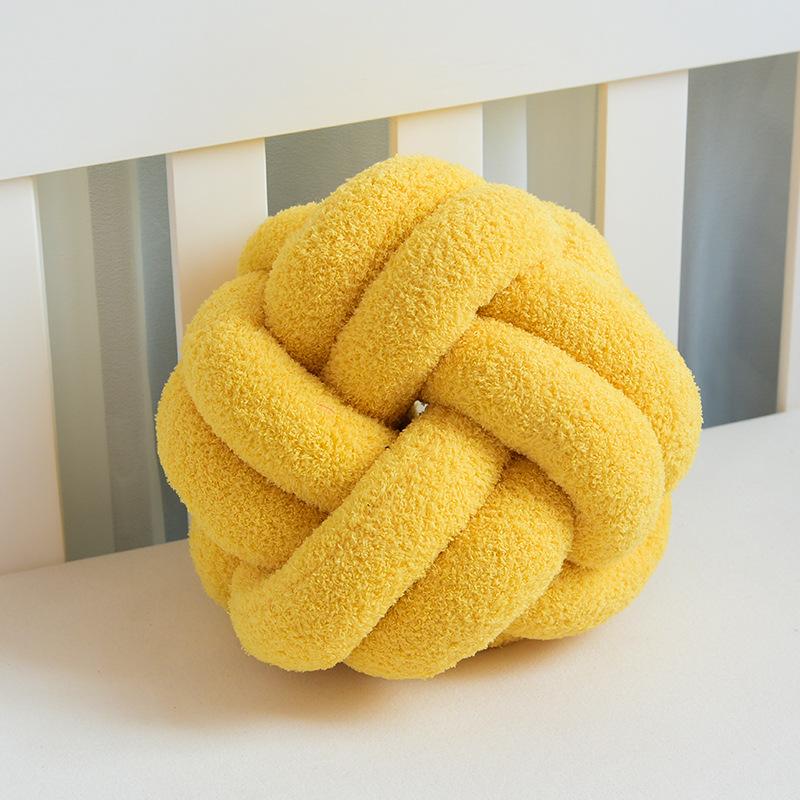 European Simple Hand-made Pillow with Skin-friendly Soft High Elastic Spherical Cushion Knotted Balls