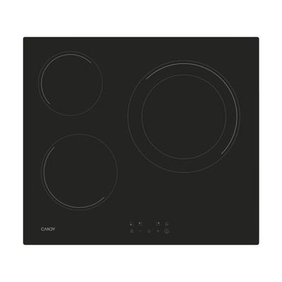 Ceramic Hob - Candy - 60 Cm - 3 Cooking Zones - Double Zone 30 Cm - Touch Control