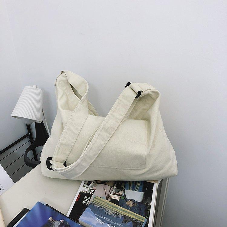 Fashion Versatile Messenger Bag Women's Large Capacity Retro Canvas Bag Students' Bag Simplicity Tote Bag