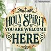 2D Flat Designs, Decorative Plaques and Ornaments. Signs Welcoming The Holy Spirit's Arrival, Wall Decorations with Cross and Wing Symbols, Religious