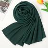 Newest Pleated Bubble Chiffon Instant Hijabs Plain Crinkle Shawls Scarf Lady High Quality Soft Thick Muslim Wraps 180*85Cm
