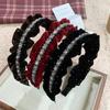 Velvet Rhinestone Hair Band Women Autumn Winter Luxury Versatile Headband Vintage Hair Accessories