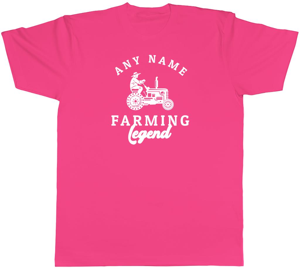 Personalised Farming Legend Any Name Tractor Unisexs TShirt Tee Gift Top