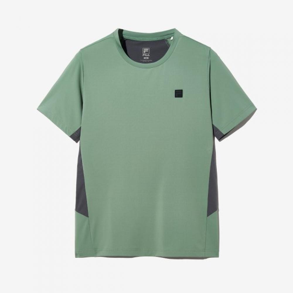Fila Performance T shirT Mix wiTh Mesh maTerial SAGE/110
