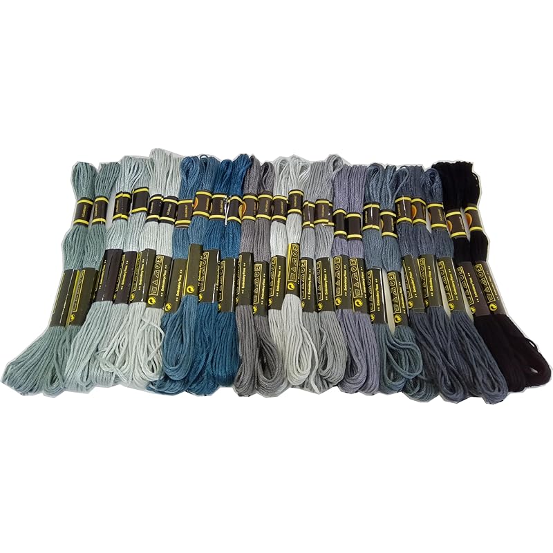 

Temari Cat Shop cotton polyester #25 embroidery thread Same color number as DMC set by color Ash B, 25 pieces set cross stitch Misanga [product] (Ash