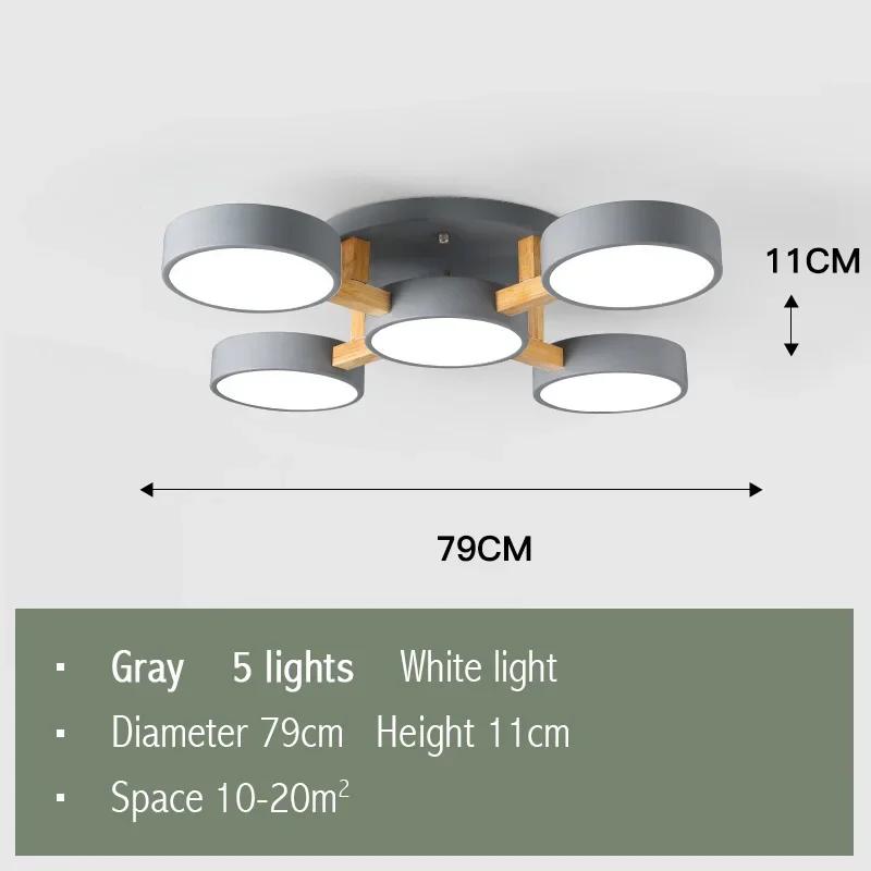 Nordic Wooden Ceiling Lights Indoor LED Macaron Color Decor Chandelier  Creative Ceiling Lamp For Parlor Bedroom Study Room Cafe