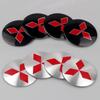 56MM Car Wheel Center Decal Sticker Badge Accessories For Mitsubishi 9 Ralliart EX ASX L200 Colt Outlander Pajero Lancer Eclipse