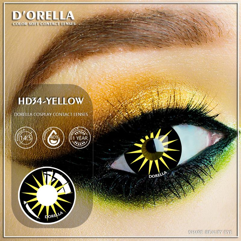 D'ORELLA 1 Paar DINOSAUR Eye Cosplay weiche Kontaktlinsen für Augen Halloween Crazy Contacts Cosmetic Contactlen
