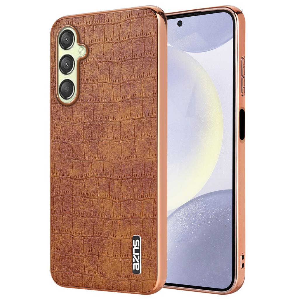 AZNS For Samsung Galaxy A16 5G/A16 4G Case Electroplating Crocodile Texture PU+TPU Phone Cover