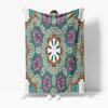 Bohemian Floral Print Blanket Irregular Mandala Quilt Bed Cover Decorative Throw Blanket for Sofa Couch Bed Room