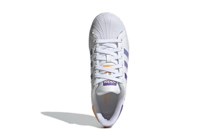 Adidas Originals SUPERSTAR J Low top Kids' Skateboarding Shoes Classic White Purple GY3313