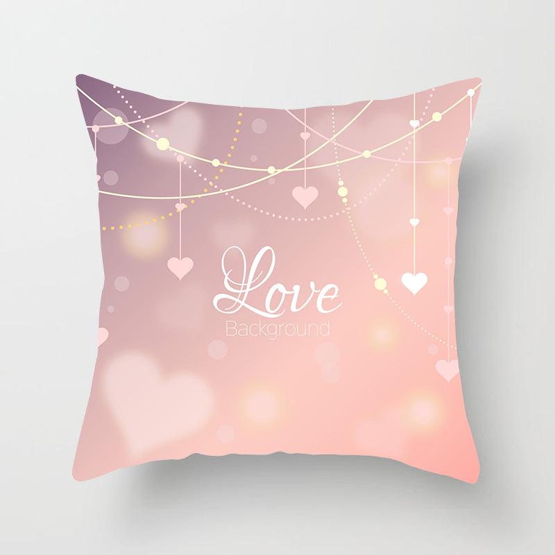 Home Furnishings Simple Golden Sofa Pillow Cover Digitally Printed Car Cushion Cover