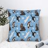 Cat Pattern Pillowcase Printing Polyester Cushion Cover Decorative Blue Pillow Case Cover Home Zippered 40*40Cm