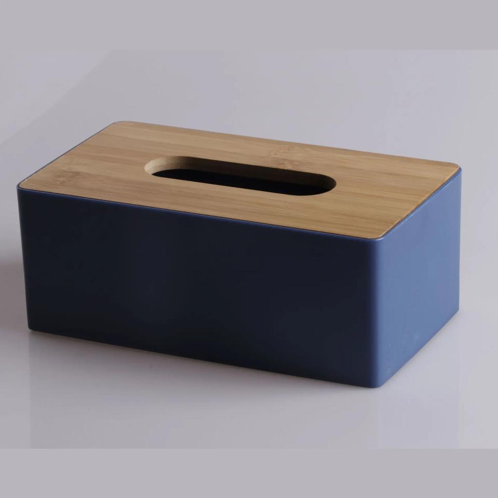 1 Pcs Round/Square Napkin Holder Container Wet Tissue Paper Dispenser Case Modern Home Plastic Tissue Box Wooden Lid