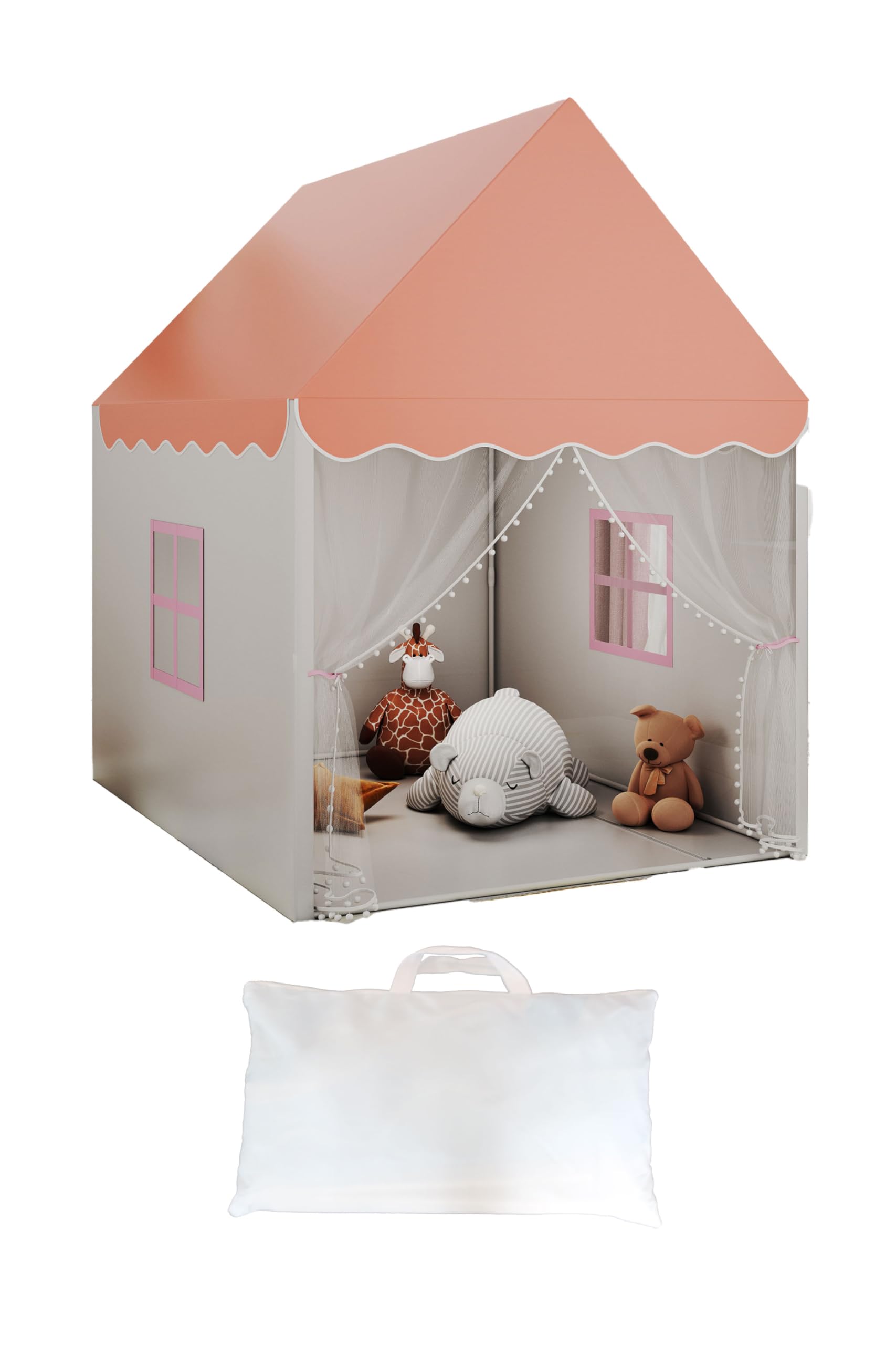 Ankley Kids  Play Tent, Indoor/Outdoor Play Game, Princess, Castle, Ball Pit, Pretend Play, Pink