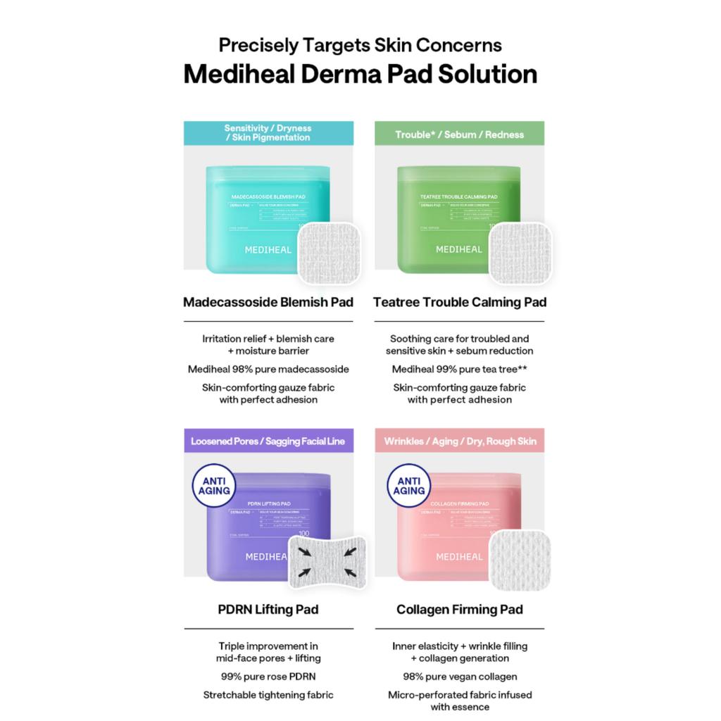 MEDIHEAL Toner Pad 100 Pads (7types)