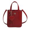 Chaonan Style Women's Shiny Red Crossbody Handbag - High-End Fashion Travel Bag