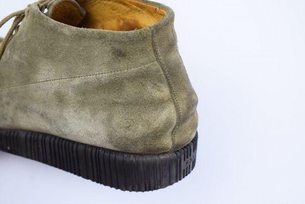 BALLY Włochy Skórzane Krótkie Buty Tyrolskie 24.5 Oliwkowe(UŻYWANY)