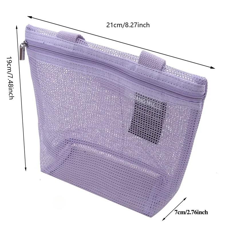 Tragbare Reise-Netz-Duschtasche für Bad-Kulturbeutel Tragetasche Aufbewahrungstaschen Handtaschen Organizer Hängende Kosmetiktasche