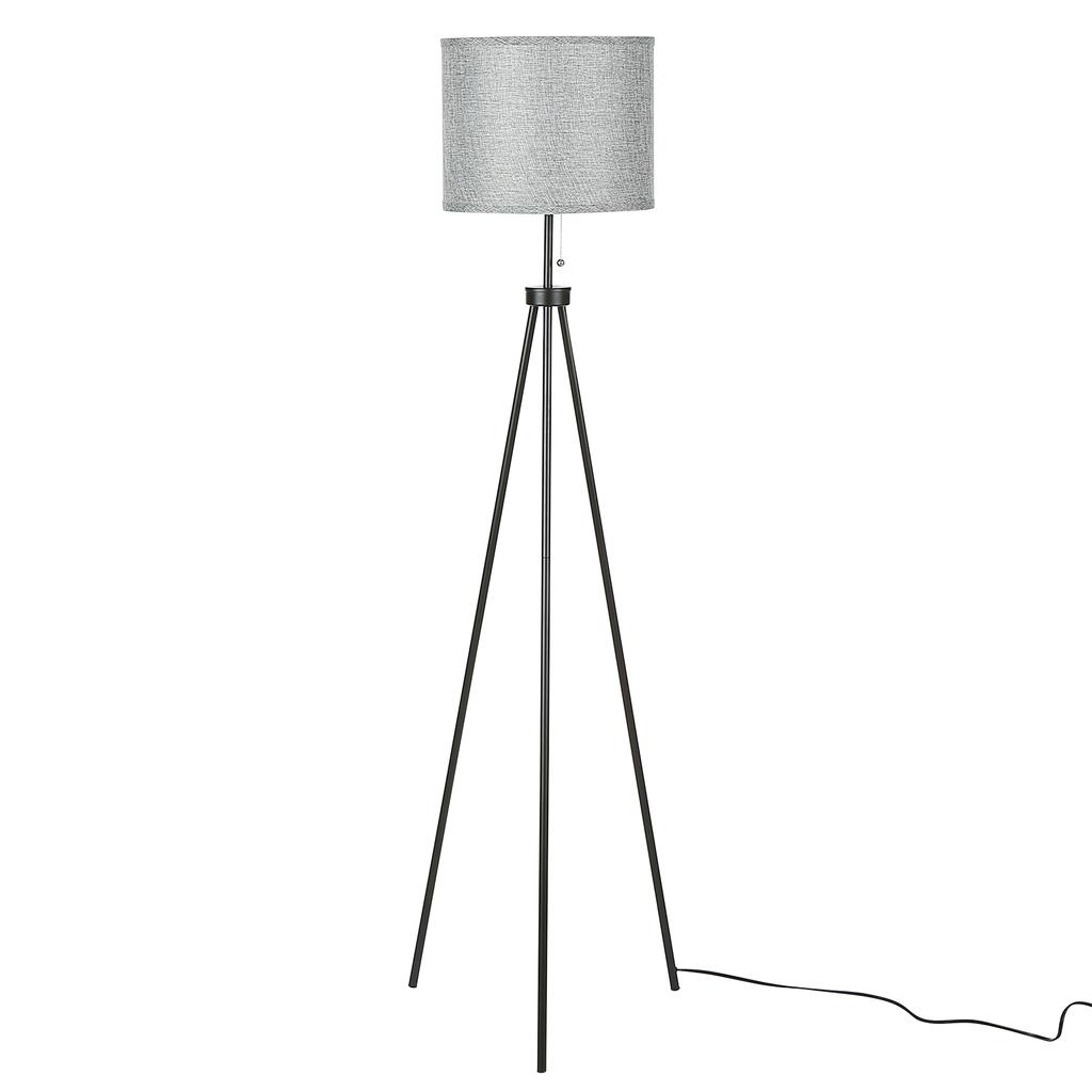 Tomshine Pulling Switch Tripod Floor Lamp Modern Design Standing Light with Linen Lampshade for