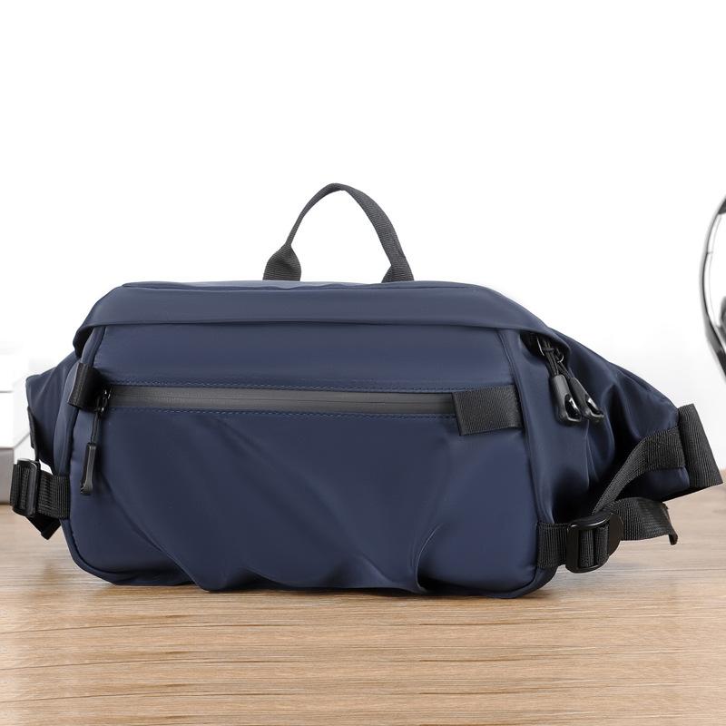 Trendy brand messenger bag men's multi-functional sports fitness breast bag large capacity student shoulder bag functional fanny pack